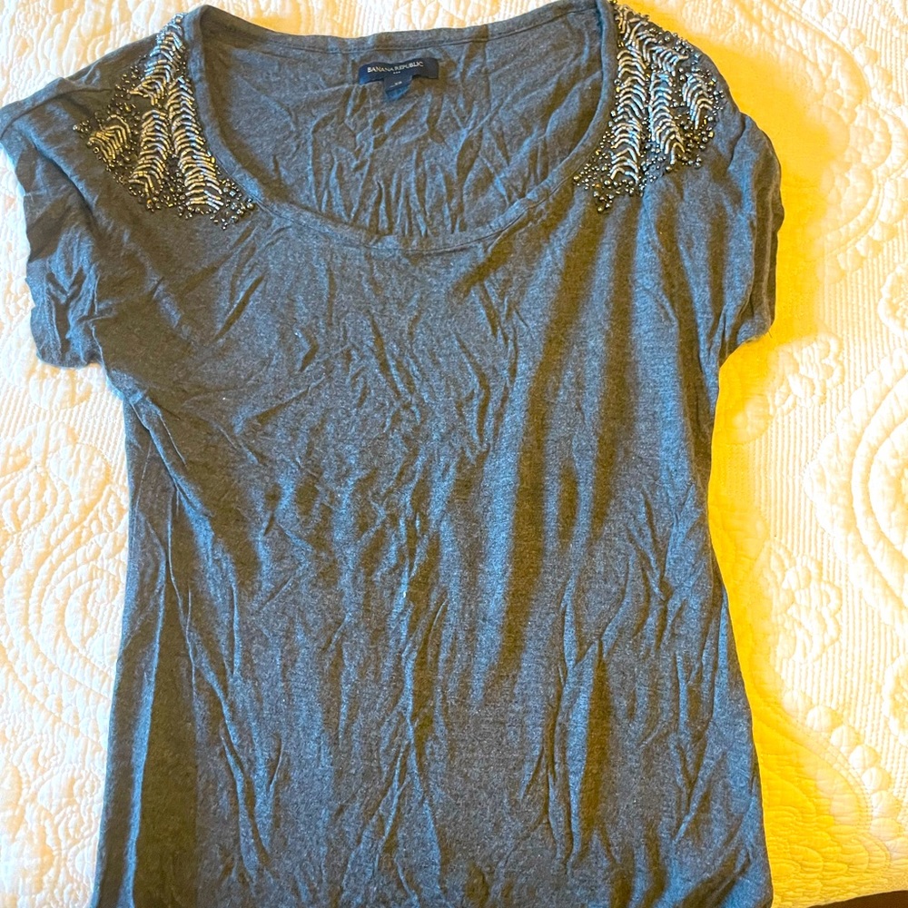 Banana Republic embellished top